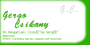 gergo csikany business card